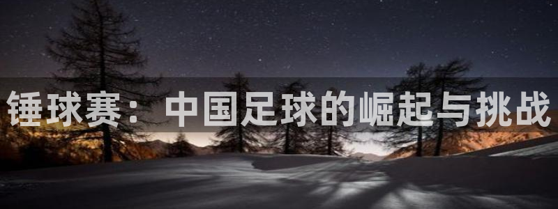 意昂2官网：锤球赛：中国足球的崛起与