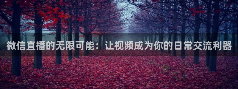极速体育nba 直播吧：微信直播的无限可能：让视频成为你的日常交流利器